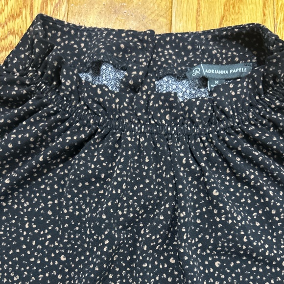 Adrianna Papell Black and Cream Blouse Elegant Top - Picture 5 of 16